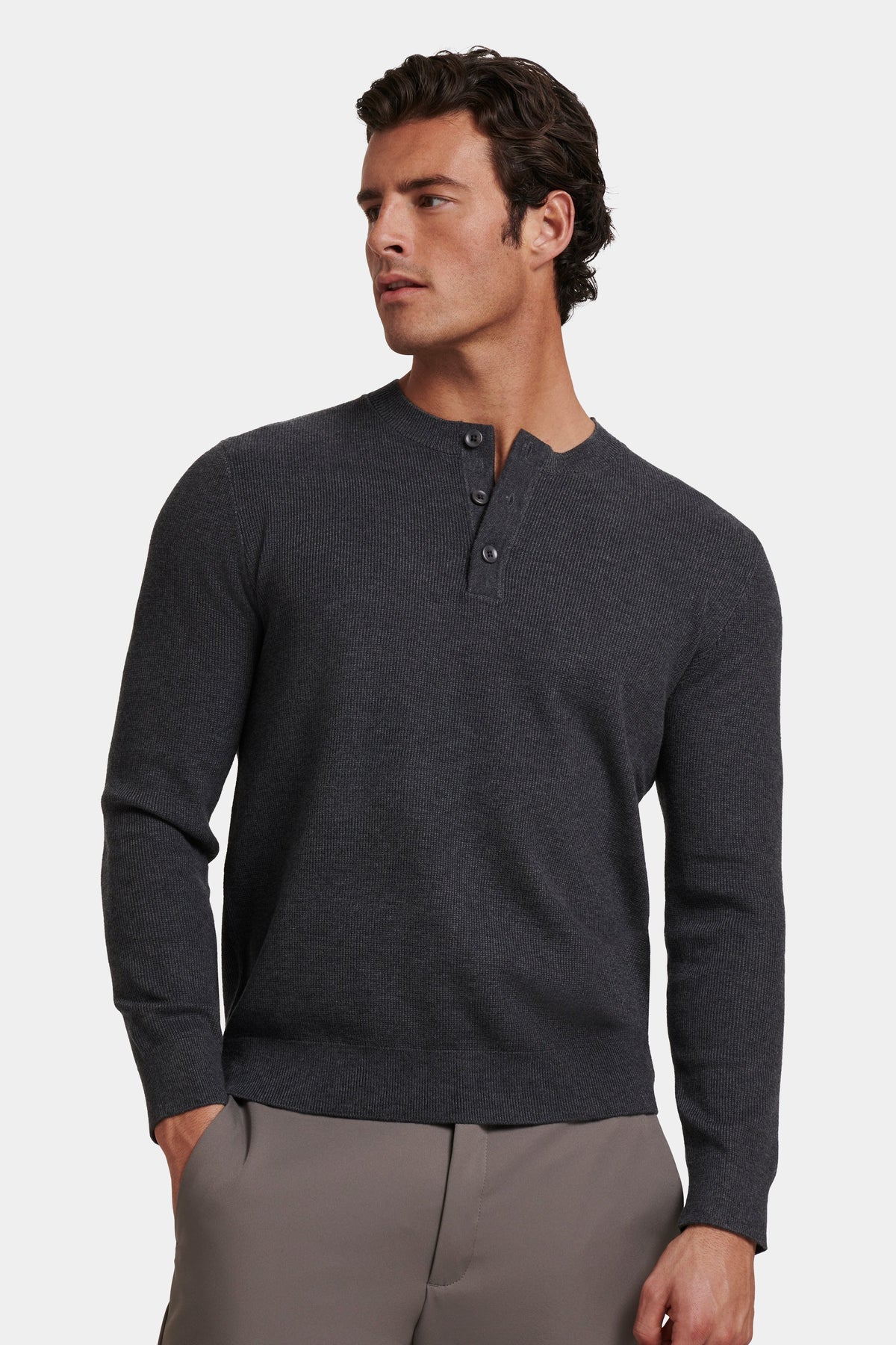 THE BARNA HENLEY SWEATER