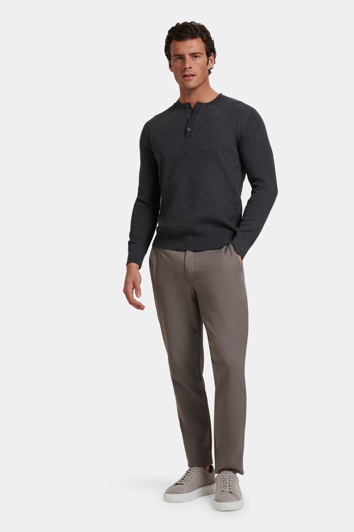 THE BARNA HENLEY SWEATER