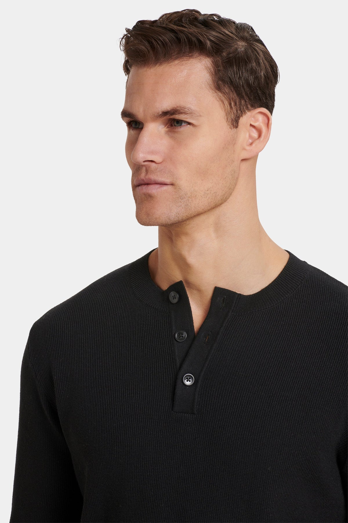 THE BARNA HENLEY SWEATER