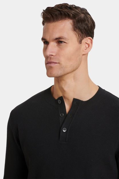 THE BARNA HENLEY SWEATER
