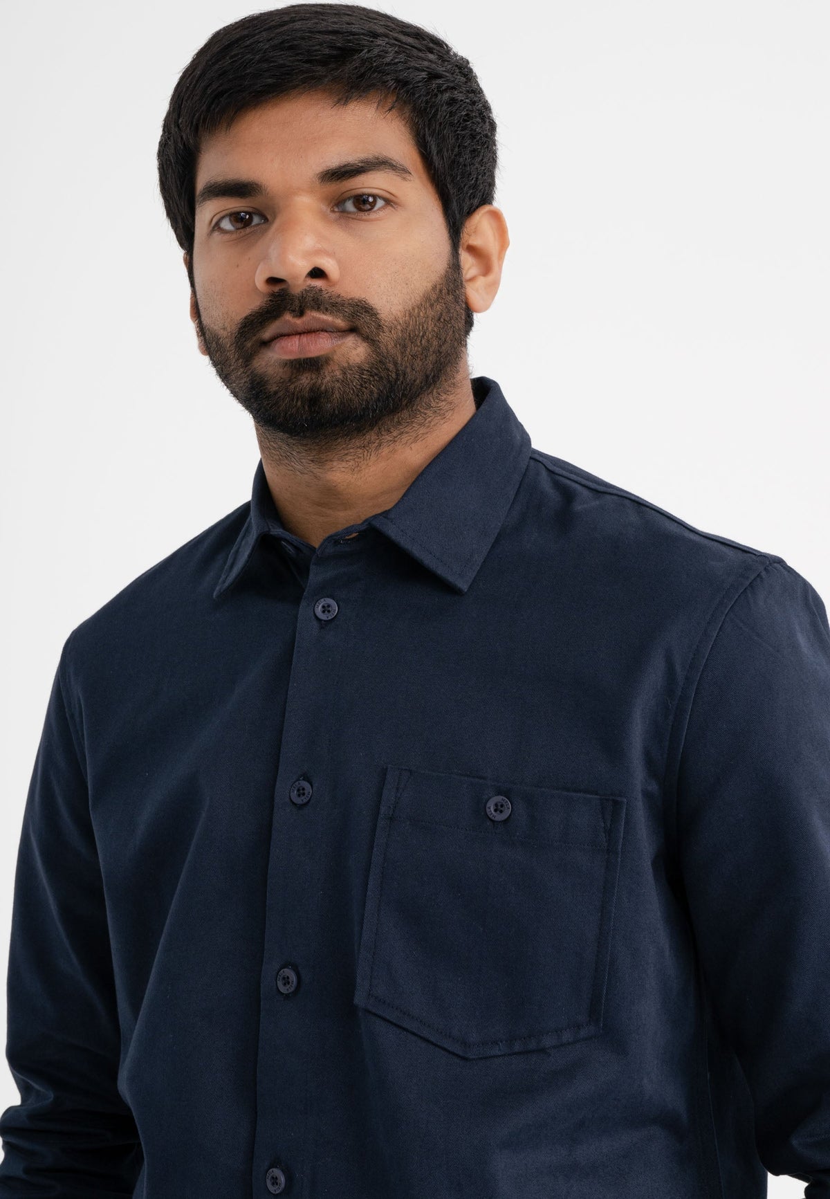 Camisa de sarga estilo ASHUTOSH