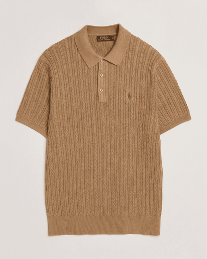 Rustic Heathered Cotton Polo Shirt