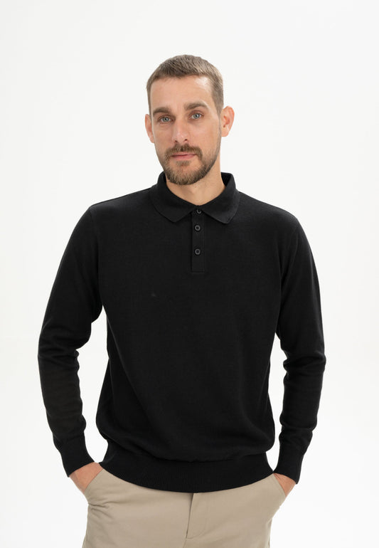Polo a maniche lunghe in maglia, modello HARISH