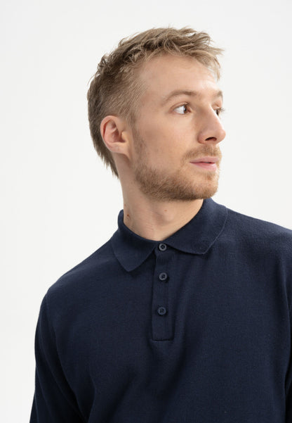 Langarm Strick Poloshirt Style HARISH